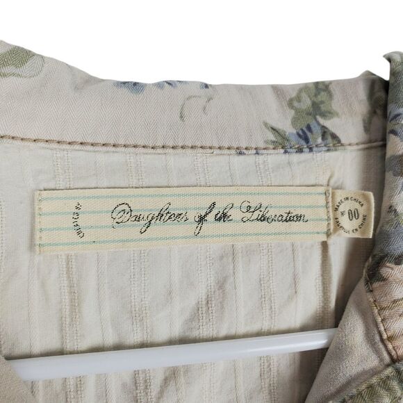 DAUGHTERS OF THE LIBERATION ANTHROPOLOGIE Lyonia Floral Utility Jacket Cargo - Picture 6 of 9